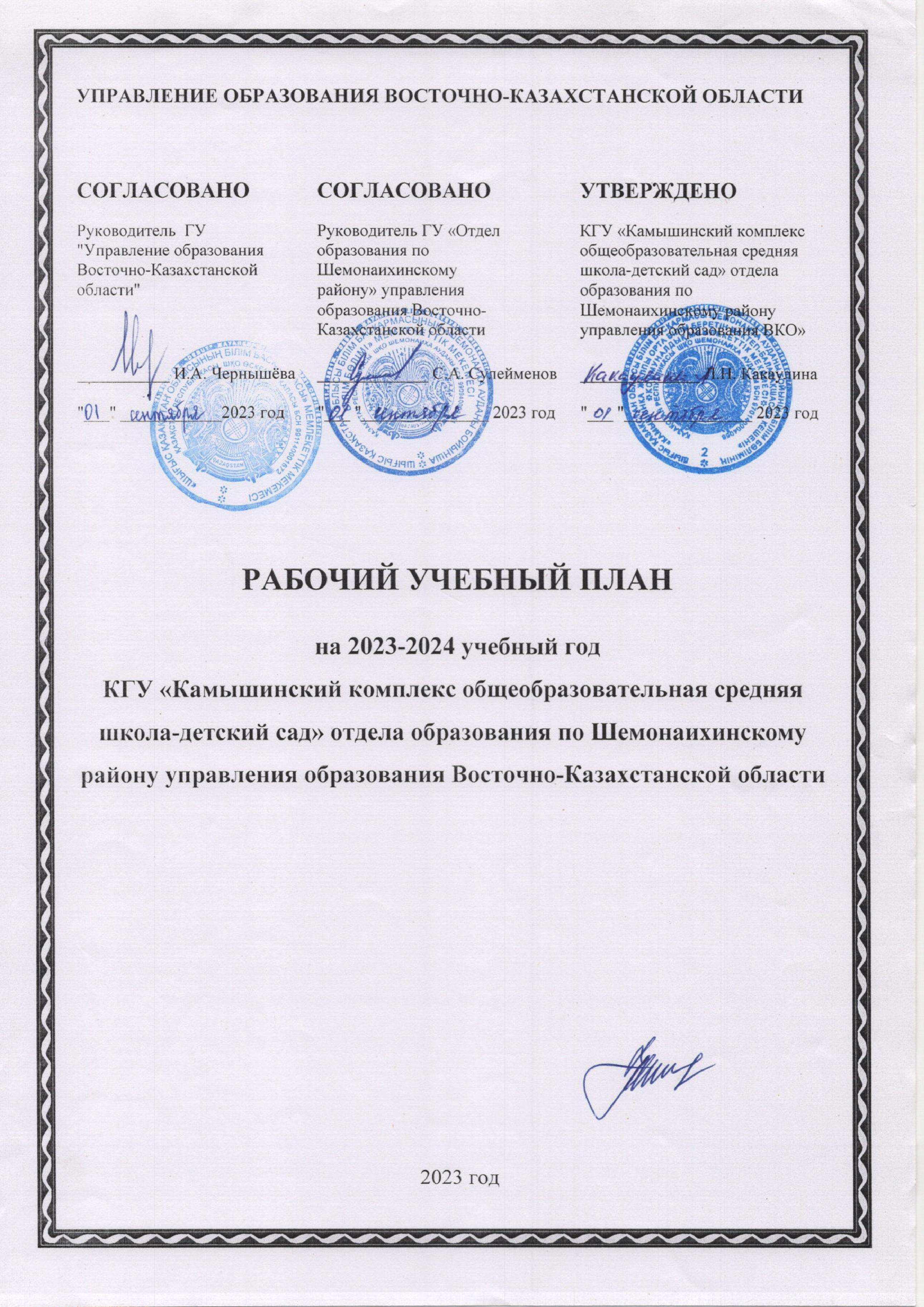 Рабочая учебная программа