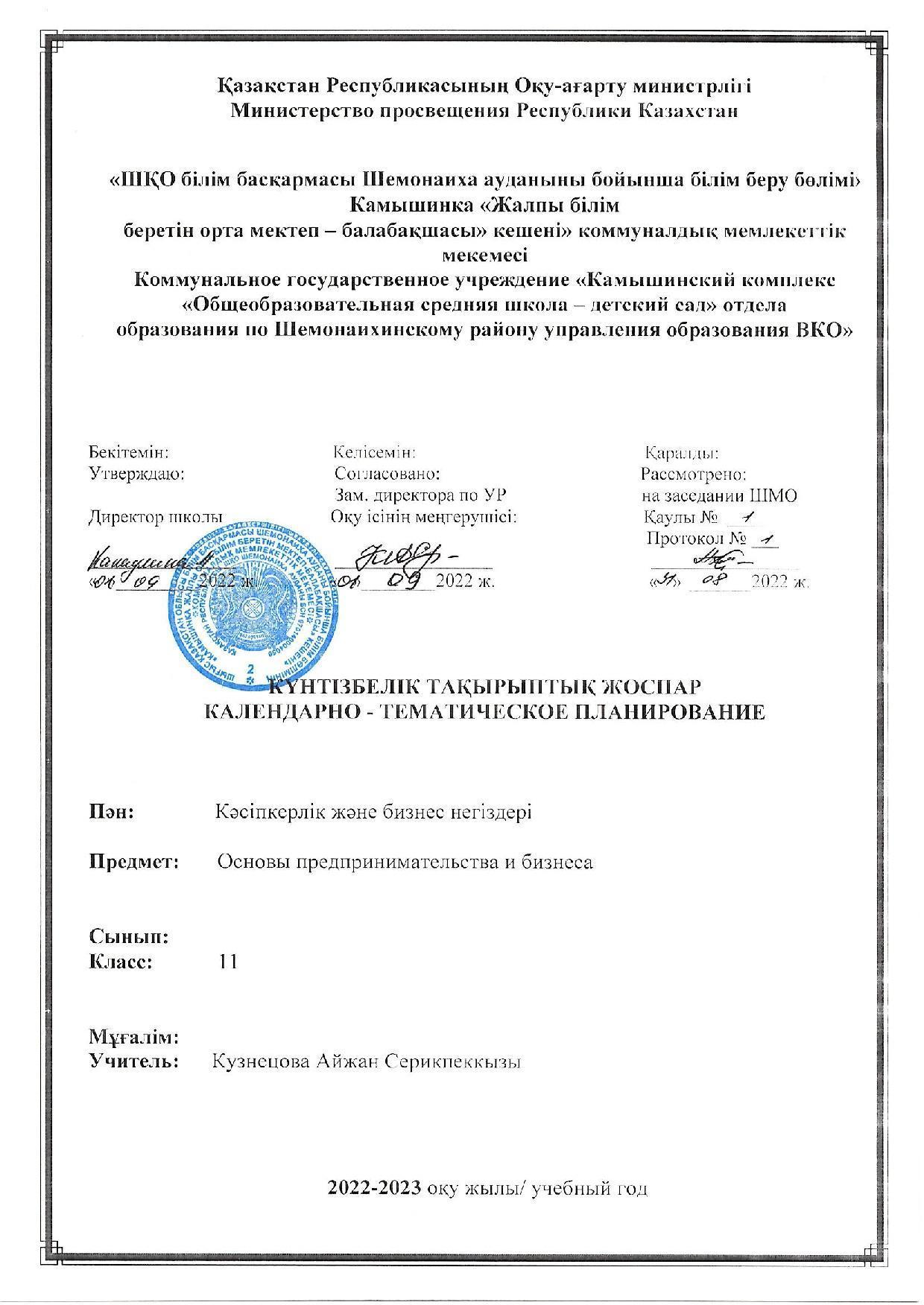 11 Основы предпринимательства